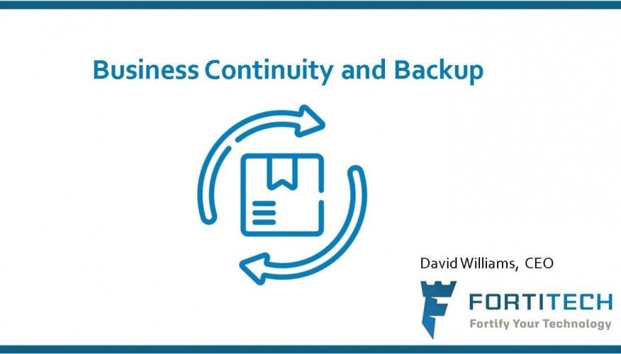 David Speaks: Business Continuity and Backup