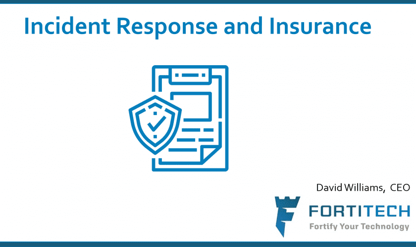 David speaks: Incident Response and Insurance